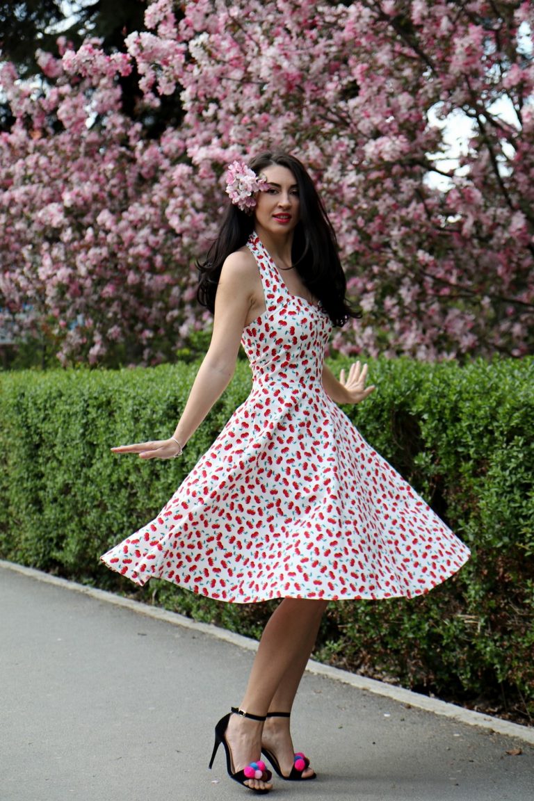 Cherry Dress and Blossom Trees - I am Georgiana